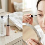 まつ毛美容液塗る女性